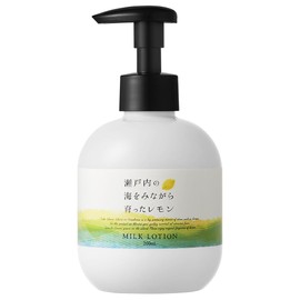 Daily Aroma Setouchi Lemon Milk Lotion (6.8 fl oz (200 ml), Made in Japan, Lemon & Essential Oil Blended, Lemon & Citrus, Moisturizing, Body Care, Gift, Present