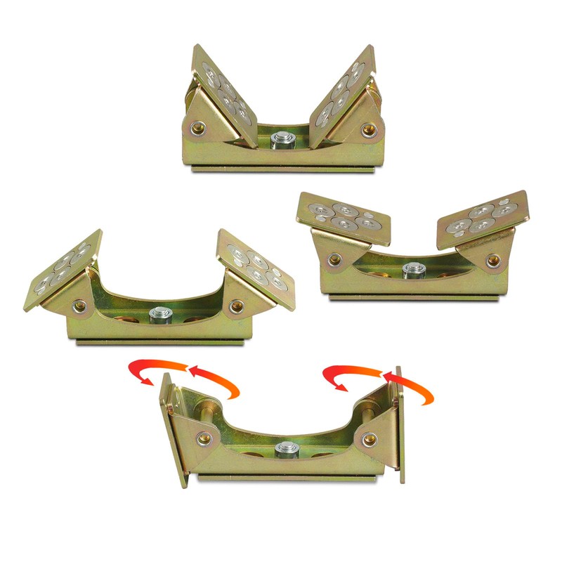 JOYOKYOPK Heavy Duty 4-1/4" Magnetic V-Pads Kit 4 PCS Welding