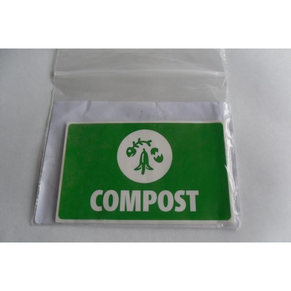 Lavex 10Pk Lavex 3" x 5" 3223X5COM10 Compost Labels