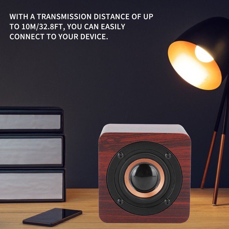 Bluetooth Mini Speaker Portable Wood Wireless Loudspeaker Sound System 3W
