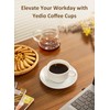 Yedio 4 oz Espresso Cups with Saucers and Metal Stand,