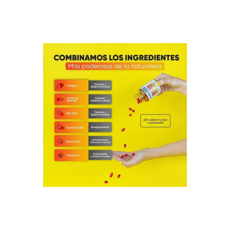 Multiblue Omega 3 Con Vitaminas 60 Cápsulas Epa Dha D3