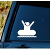 Tubing Inner Tube Girl Decal Sticker for Car Window 5.0