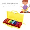 8 Note Chromatic Xylophone Glockenspiel Resonator Bells with Green Case,