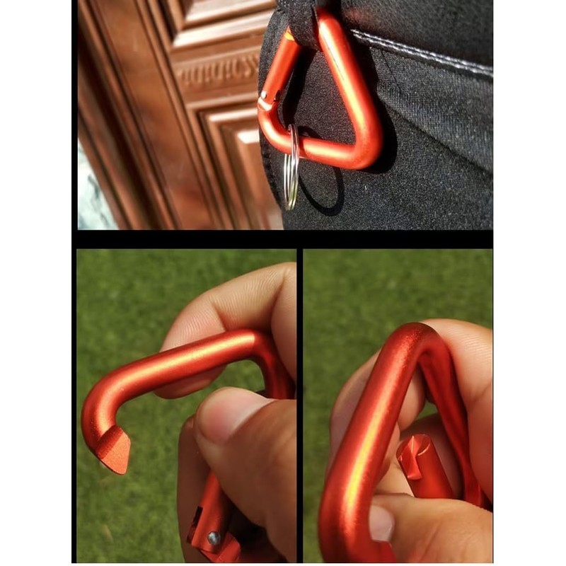 Carabiner Clip, Heavy Duty Auto Locking Clip, Triangle Carabiner, Anti-Rust