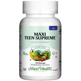 Maxi Health Maxi Health Teen Supreme HIS Vitamins for Teen Boys (120) - Teen Multivitamin for Young Men Ages 12 17 - Daily Teen Vitamins for Nutrition, Energy, Immune Support, Antioxidants & Teen Boy Needs