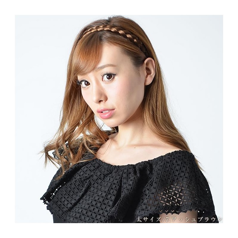 Curvy's Women's Braided Hair Band, Extension Band, Elastic, Thick, Wig,
