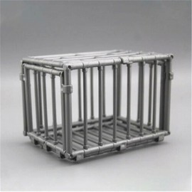Michear Toy Fence Model Cage 1/6 Scale Scene Coral Fence Decor Mini House Accessory Plastic Cage Micro Landscape Ornament Animal Pet Toys