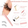 Ms.Queen - Pinzas de pestañas para extensiones de pestañas, agarre