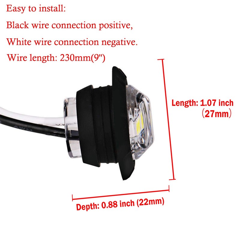 KEING 10 Pack Waterproof Marine Boat LED Lights, LED Underwater