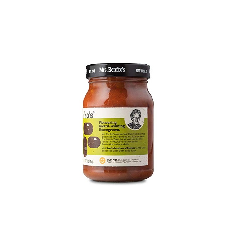 Mrs. Renfro’s Black Bean Salsa – Gluten Free (16-oz. jars,