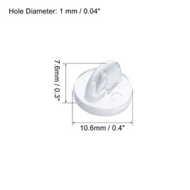 PATIKIL Rubber Pin Backs, 200 Pack Butterfly Clutch Lapel Pin Backing Locking Pin Keepers Brooch Holder for Uniform Badge Hat Tie, Transparent