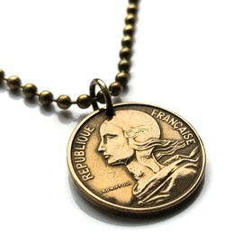 1969 France 10 Centimes French coin pendant Marianne Paris Lyon Marseille Lille Toulouse Bordeaux Nantes Strasbourg Montpellier Rennes Avignon Val de Loire Havre Carcassonne Mont-Saint-Michel n000529