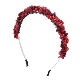 DaCee Designs Accessories Colored Shell Headband for Women and Girls-Red