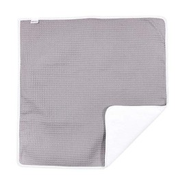 KraftKids Changing Table Mat Waffle Piqué Grey, Nappy Mat Made of 100% Cotton, Waterproof Travel Changing Mat