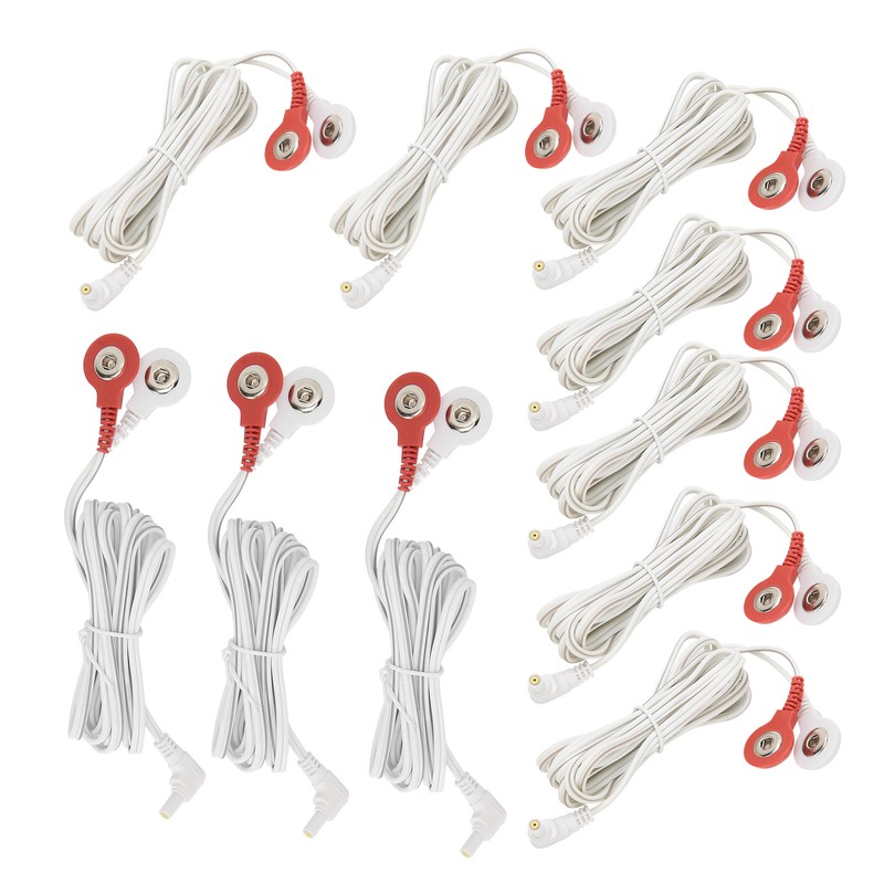 10pcs / bag 2.35mm 1.5m 2‑In‑1 Button Type Electrode Lead