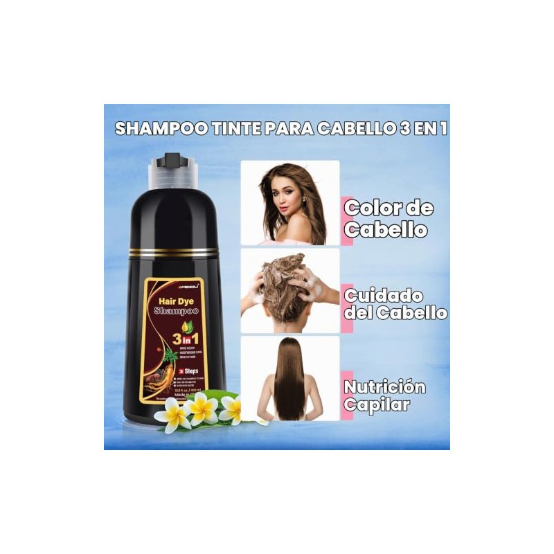 Iiimeidu Tinte Cabello Shampoo Gris Negro Ingredientes Herbolarios Mujeres Hombres