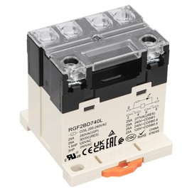 Weasch 10Pack General Purpose Relay, RGF2BD740L, 25A 200-240VAC Coil Voltage, 6Pin Double Pole Single Throw Normally Open Contacts, with LED Indicator Light and Protection Cover, 35mm DIN Rail Mount