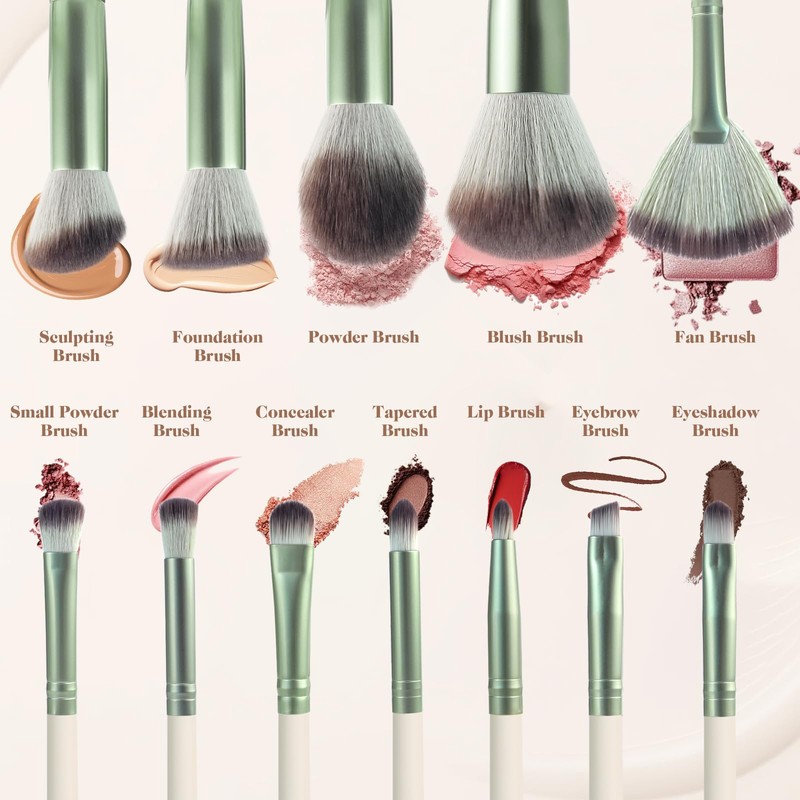 HEYMKGO Makeup Brush Set, 12 Pieces, Diversity Make Up Brush