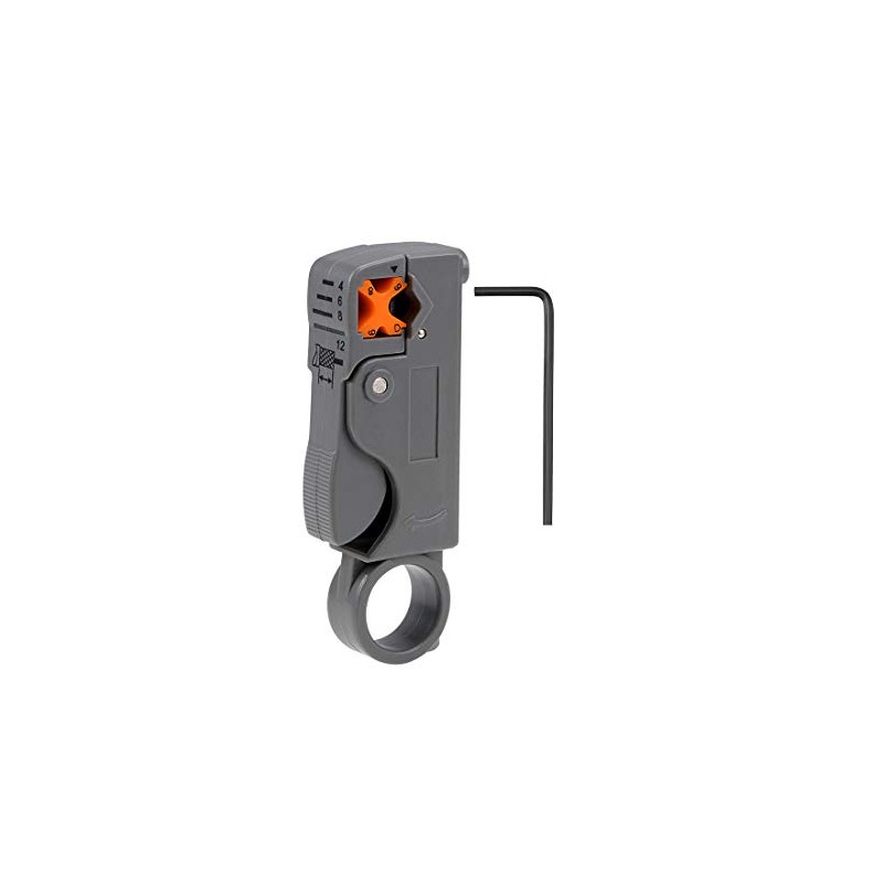 sourcing map Rotary Coax Coaxial Cable Stripper Cutter Tool for