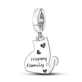 CYMYSS Charms Pendant 925 Sterling Silver Pendant for European Bracelets and Necklaces Bead Charms for Women Bracelet Pendant for Women, Sterling Silver, No Gemstone