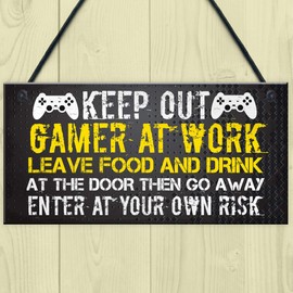 RED OCEAN Novelty Gaming Sign Inspired Funny Christmas Gamer Gift For Brother Son