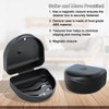 JJOVCE 2 PCS Retainer Cases, Solid Orthodontic Retainer Cases. (Black)