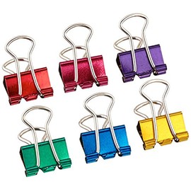 Baumgartens BAU29710 Mini Binder Clips .5" 12/Pkg-Assorted Colors
