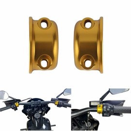 FVMOTO CNC Brake Clutch Perch Clamps Half Clamp Compatible with Harley Sportster, Softail, Dyna, Touring, Road Glide, Street Glide (Glod)