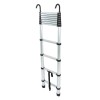 Gurdtopo 10.5 FT Collapsible Telescopic Extension Ladders Aluminum With Hooks