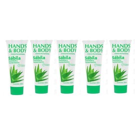 Crema Corporal Hands & Body Humectante con Sábila, 100 ml. 5 pzas.