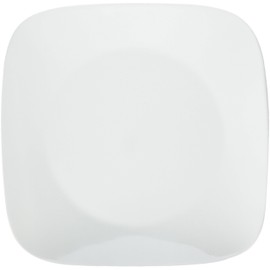 Corelle Corelle Square 10-1/4" Dinner Plate (Set of 6), Pure White,