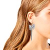 Bow Fringe Chandelier Earrings,MULTI,374192RHO966
