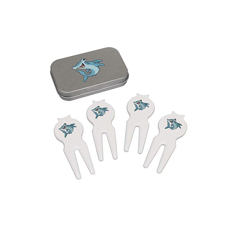 Azeeda 'Hammerhead Shark' Golf Divot Tool/Repair Fork Gift Set (GO00042149)