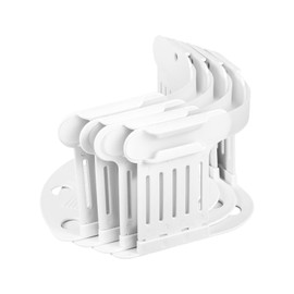 Gosknor 4pcs Lock Sheet Holders Set, Plastic Open Bed Corner Sheet Holders with Lock Strips Mattress Corner Tightener Fitted Clips for Most Bed (White)