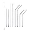 Barfly Stainless Steel Straw, 8 1/2", 1/4" Diam., Curved