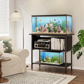 APPOLYN 40-50 Gal 3-Tier Aquarium Stand Fish Tank Stand, Black