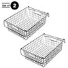 Home-Complete Nesting Storage Bins Stackable Wire Baskets, Set of 2,