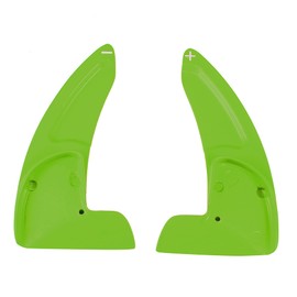 X AUTOHAUX Pair Green Steering Wheel Shift Paddle Shifter Extension Cover Accessories for Dodge Challenger Charger 2015-2021 for Dodge Durango 2014-2020