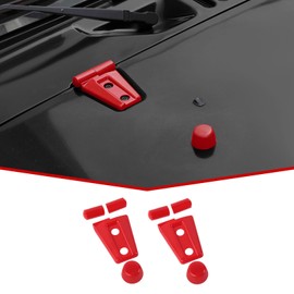 JeCar JK Hood Hinge & Bumper Stop Covers Exterior Accessories Compatible with Jeep Wrangler JK JKU 2007-2018, Red