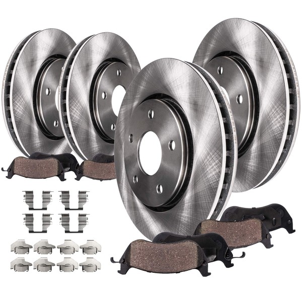 Detroit Axle - Front & Rear Disc Rotors + Ceramic