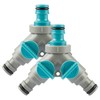 Navaris 2 x 2-way splitter with shut-off valve, double connection
