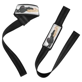 Correas de muñeca de levantamiento de belleza para cabello rubio de 26 pulgadas, antideslizantes, resistentes, para entrenamiento de potencia, entrenamiento de fuerza, culturismo