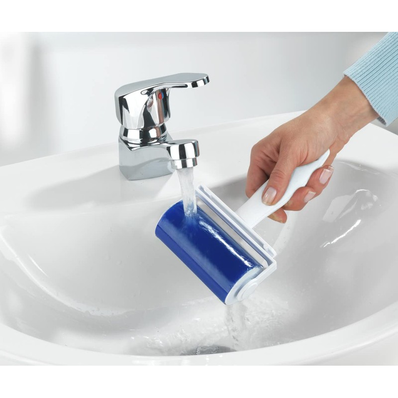 WENKO Easy Permanent Clothes Roll with Cover - Lint Roller,
