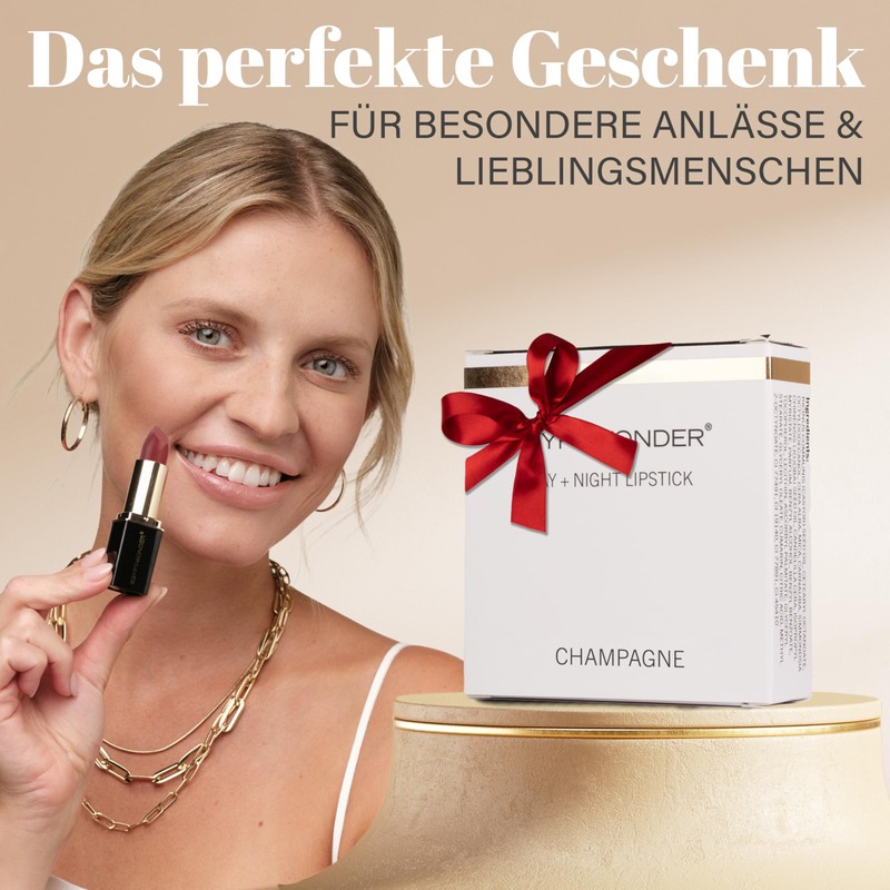 EGYPT-WONDER® Day+Night Lipstick Champagne - Delicate Nude with Soft Shimmer