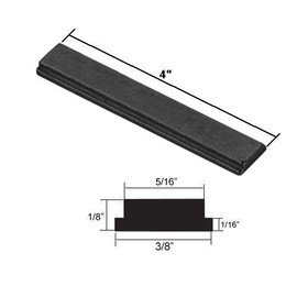 Shower Door Metal Strike Plate for Swing Shower Doors - 4" long