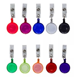 MAE 10 Porta Gafete Credencial Plástico Retráctil Escolar