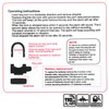 TRIXES 110db Alarmed Heavy Duty Weatherproof Long Shackle Padlock