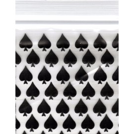 Apple Baggies 2020 Apple 100 Mini ZIPPER Bags PRINTED DESIGN 2" X 2" (SPADE)