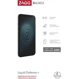Universal Zagg Invisible Shield Liquid Defense + Screen Repair $250 Limited Screen Guarant